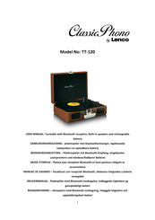 LENCO ClassicPhono TT-120 Gebruikershandleiding