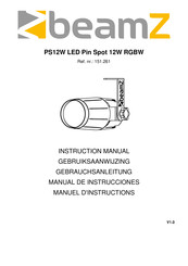 Beamz PS12W LED Pin Spot 12W RGBW Gebruiksaanwijzing