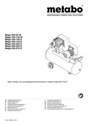 Metabo Mega 350-100 D Originele Gebruikershandleiding