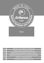 AIRFORCE F212 Montagevoorschrift En Gebruiksaanwijzing