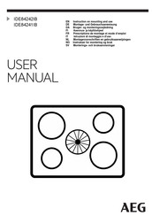 AEG IDE84241IB Montagevoorschrift En Gebruiksaanwijzing