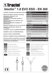Tractel blocfor 1.8 EVO ESD Handleiding Voor Installatie, Gebruik En Onderhoud