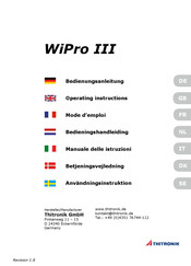 Thitronik WiPro III Bedieningshandleiding