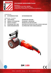 HOLZMANN-MASCHINEN SM 100 Gebruiksaanwijzing