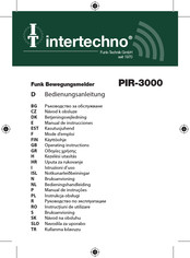 INTERTECHNO PIR-3000 Bedieningshandleiding