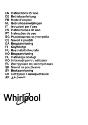 Whirlpool WHBS 92F LT K Gebruiksaanwijzingen