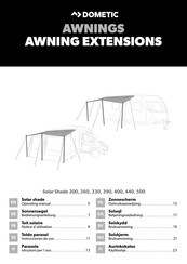 Dometic Solar Shade 390 Gebruiksaanwijzing