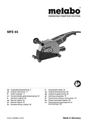 Metabo MFE 65 Gebruiksaanwijzing