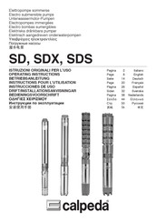 Calpeda SD Bedieningsvoorschrift