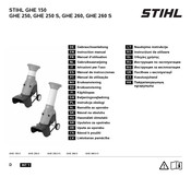 Stihl GHE 250 Gebruiksaanwijzing