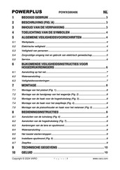 VARO Powerplus POWXG90406 Gebruiksaanwijzing