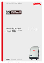 Fronius Symo Advanced 12.5-3-M Installatiehandleiding