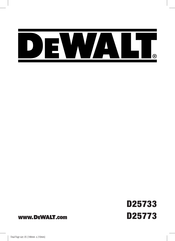 DeWalt D25733 Vertaling Van De Originele Handleiding