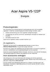 Acer Aspire V5-122P Snelgids