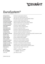 DURAVIT DuraSystem WD1003 000 000 Montagehandleiding