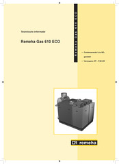 REMEHA Gas 610 ECO Technische Handleiding