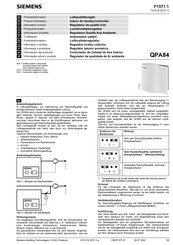 Siemens QPA84 Producthandleiding