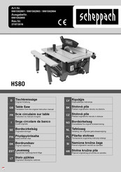 Scheppach 5901302903 Vertaling Van De Originele Gebruiksaanwijzing