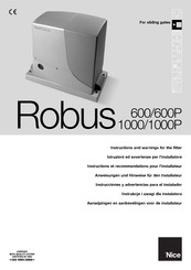 Nice Robus 1000 Handleiding