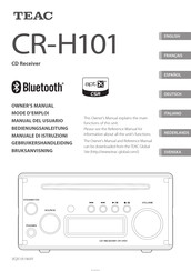 Teac CR-H101 Gebruikershandleiding
