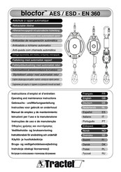 Tractel blocfor AES Instructies Voor Gebruik En Onderhoud