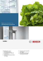 Bosch KAN90 Series Gebruiksaanwijzing En Installatievoorschrift