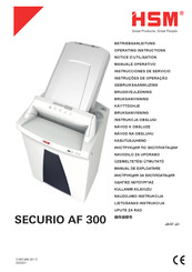 HSM SECURIO AF 300 Gebruiksaanwijzing