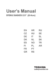 Toshiba STOR.E BASICS 2.5 Gebruikershandleiding