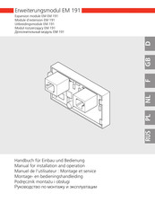 Link Controls EM 191 Montage- En Bedieningshandleiding