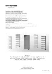 Cordivari Gloria 22 Chrome Gebruiksaanwijzing