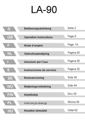 HumanTechnik LA-90 Gebruiksaanwijzing