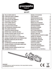 GreenWorks Tools 22137T Gebruikershandleiding