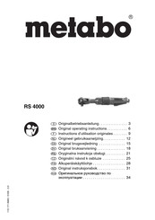 Metabo RS 4000 Originele Handleiding