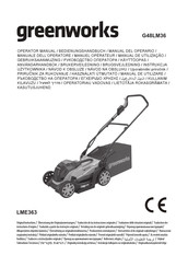 GreenWorks LME363 Gebruiksaanwijzing