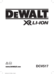 DeWalt XR Li-ion DCV517 Vertaling Van De Originele Handleiding