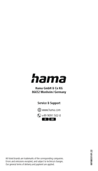 Hama 00188331 Gebruiksaanwijzing