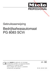 Miele professional PG 8083 SCVi Gebruiksaanwijzing