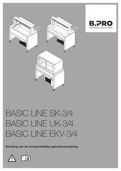 B.Pro BASIC LINE EKV-3 Vertaling Van De Oorspronkelijke Gebruiksaanwijzing