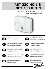 Danfoss RET 230 HC-1 Installatiehandleiding