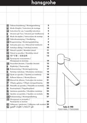 Hansgrohe Talis S 190 72031000 Gebruiksaanwijzing