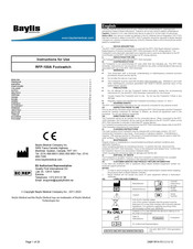 Baylis Medical RFP-100A Gebruiksaanwijzing