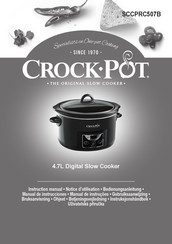 Crock-Pot SCCPRC507B Gebruiksaanwijzing