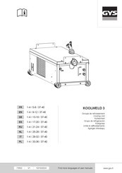 GYS KOOLWELD 3 Gebruikershandleiding