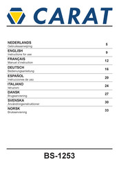 Carat BS-1253 Gebruiksaanwijzing