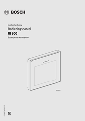 Bosch UI 800 Installatiehandleiding