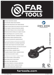 Far Tools DWS 800B Vertaling Van De Originele Handleiding