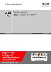 EWM tigSpeed continuous drive 45 coldwire Bedieningshandleidingen
