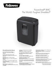 Fellowes Powershred 8MC Handleiding