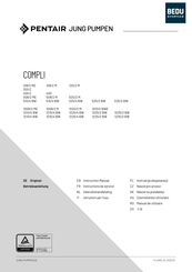 Pentair Jung Pumpen COMPLI 1235/2 BW Gebruikshandleiding