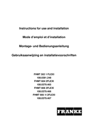 Franke 108.0379.465 Gebruiksaanwijzing En Installatievoorschriften